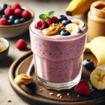 Cremiger Beeren-Bananen-Smoothie mit Erdnussbutter