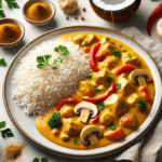 Cremiges Hähnchen-Curry mit Reis