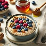 Cremiges Hafer-Porridge mit Nüssen und Beeren