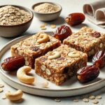 Hafer-Cashew-Riegel mit Kokos und Datteln